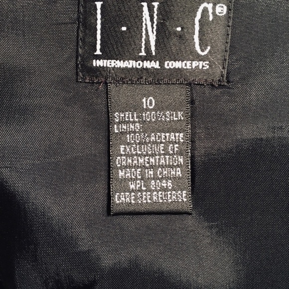 Inc INTERNATIONAL CONCEPTS Embroidered Tassel Fringe MIDI SKIRT, Black, Size 10 - Picture 3 of 7